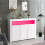 HOMAIRE White High Gloss LED Sideboard 130cm 4