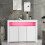 HOMAIRE White High Gloss LED Sideboard 130cm 3