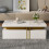 HOMAIRE White Coffee Table with Marble Top 3