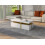 HOMAIRE White Coffee Table with Marble Top 5