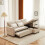 HOMAIRE Beige L-Shaped 3 Seater Sofa Bed 2