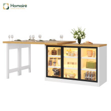 HOMAIRE Extendable White Sideboard & Dining Table