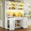 HOMAIRE 120cm Tall White Kitchen Cabinet RGB LED 5