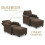 HOMAIRE Coffee Accent Chair & Storage Ottoman Set 4