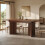HOMAIRE Extendable Walnut Dining Table 120-160cm 4