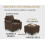 HOMAIRE Coffee Accent Chair & Storage Ottoman Set 3
