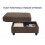 HOMAIRE Coffee Accent Chair & Storage Ottoman Set 5