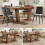 HOMAIRE Extendable Dining Table Dark Brown 2