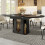 HOMAIRE Extendable Black Dining Table 120-160cm 2