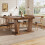 HOMAIRE Extendable Dining Table Dark Brown 5