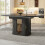 HOMAIRE Extendable Black Dining Table 120-160cm 3