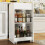 HOMAIRE 120cm Tall White Kitchen Cabinet RGB LED 6