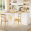 HOMAIRE Extendable Kitchen Island Table White 4