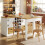 HOMAIRE Extendable White Kitchen Island Table 4