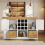 HOMAIRE Extendable White Kitchen Island Table 5