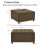 HOMAIRE Coffee Square Storage Ottoman 76cm 2