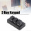 3 Key Keypad RGB Backlit 3 Keys USB Interface Mini Mechanical Programmable Plug and Play Macro Keypad for Computer Black 3