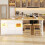 HOMAIRE Extendable White Sideboard & Dining Table 4