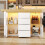HOMAIRE Extendable White Sideboard & Dining Table 6