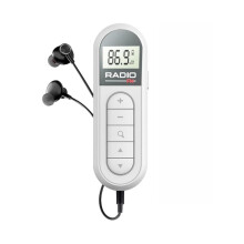 Mini draagbare FM-transistorradio met DSP, lcd-scherm en hoofdtelefoonaansluiting, oplaadbare ontvanger van 300 mAh, zakforma