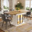 HOMAIRE Extendable Dining Table White 110-140cm 3