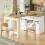 HOMAIRE Extendable White Sideboard & Dining Table 6
