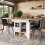 HOMAIRE White Extendable Telescopic Dining Table 4