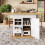 HOMAIRE White Extendable Telescopic Dining Table 5