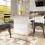 HOMAIRE White Telescopic Dining Table 110-140cm 3