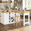 HOMAIRE Extendable White Sideboard & Dining Table 4