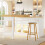 HOMAIRE Extendable Kitchen Island Table White 6