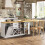 HOMAIRE Extendable White Sideboard & Dining Table 6