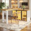HOMAIRE Extendable White Sideboard & Dining Table 3