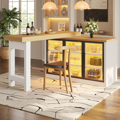 HOMAIRE Extendable White Sideboard & Dining Table 2