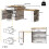 HOMAIRE Extendable White Kitchen Island 120-184cm 2