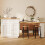 HOMAIRE Extendable White Kitchen Island 120-184cm 6