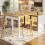 HOMAIRE Extendable White Sideboard & Dining Table 6