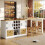 HOMAIRE Extendable White Kitchen Island Table 6