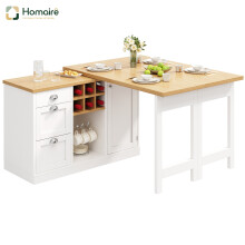 HOMAIRE Extendable White Sideboard & Dining Table
