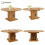 HOMAIRE Extendable Dining Table Dark Brown MDF 1