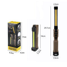Wiederaufladbare LED-Arbeitsleuchte, Werkstattleuchte mit Stativ, faltbare Taschenlampe, Kfz-Arbeitsleuchte, Haken, 180-Dre