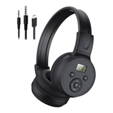 Auriculares con radio FM personales recargables y portátiles con la mejor recepción, receptor de radio FM para reuniones, tra