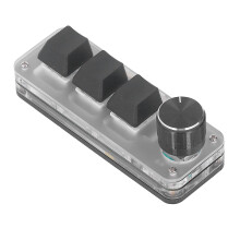Mechanische Tastatur, Mini-Tastatur, 3 Tasten, 1 Taste, programmierbarer USB-Bluetooth-Anschluss, blaue Schalter, mechanische