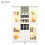 HOMAIRE White Wine Cabinet with LED Lights 1