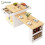 HOMAIRE Extendable Kitchen Island White LED 1