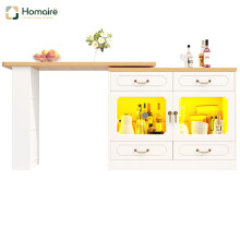 HOMAIRE 360 Rotating White Kitchen Island Table
