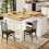 HOMAIRE Extendable Sideboard & Dining Table White 6