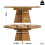 HOMAIRE Extendable Dark Brown Dining Table 2