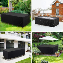Strapazierfähige Schutzhülle für Gartenmöbel – Wetter- und UV-beständig – Rechteckig – Winddicht – 210D Oxford-Gewebe –
