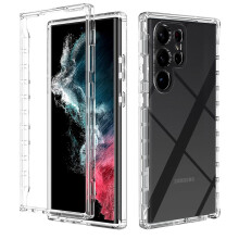 Compatible with Samsung Galaxy S23 Ultra 5G Transparent Gradient Color TPU + PC Protective Phone Case